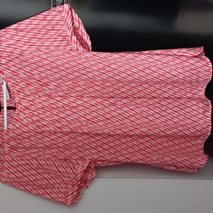 Liz Claiborne Red Smocked Blouse with Peter Pan Collar